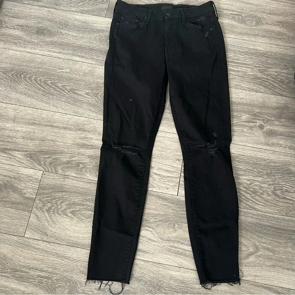 Mother The looker frayed ankle black jeans - Picture 2 of 6